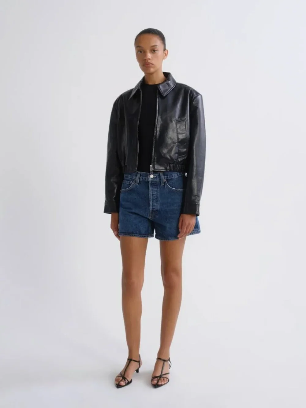 AGOLDE Parker Long Denim Shorts — Color: Enamour, Size 31